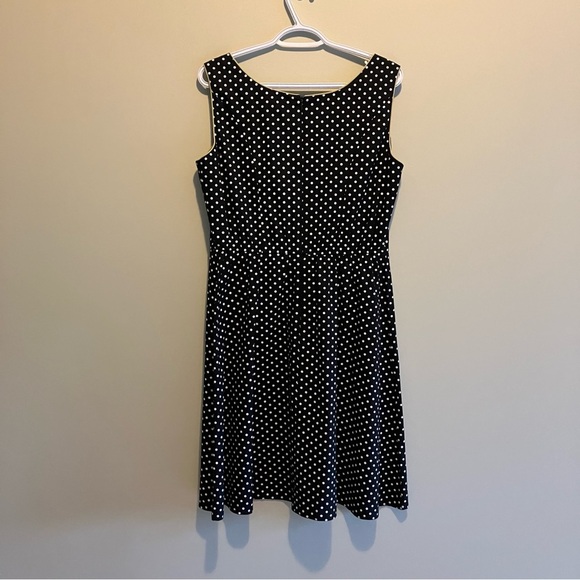 Coldwater Creek Black and White Polka Dot Midi Dress - Picture 7 of 7
